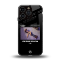 depression back phone cover | glass case for iphone 16 pro