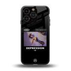 depression back phone cover | glass case for iphone 16 pro