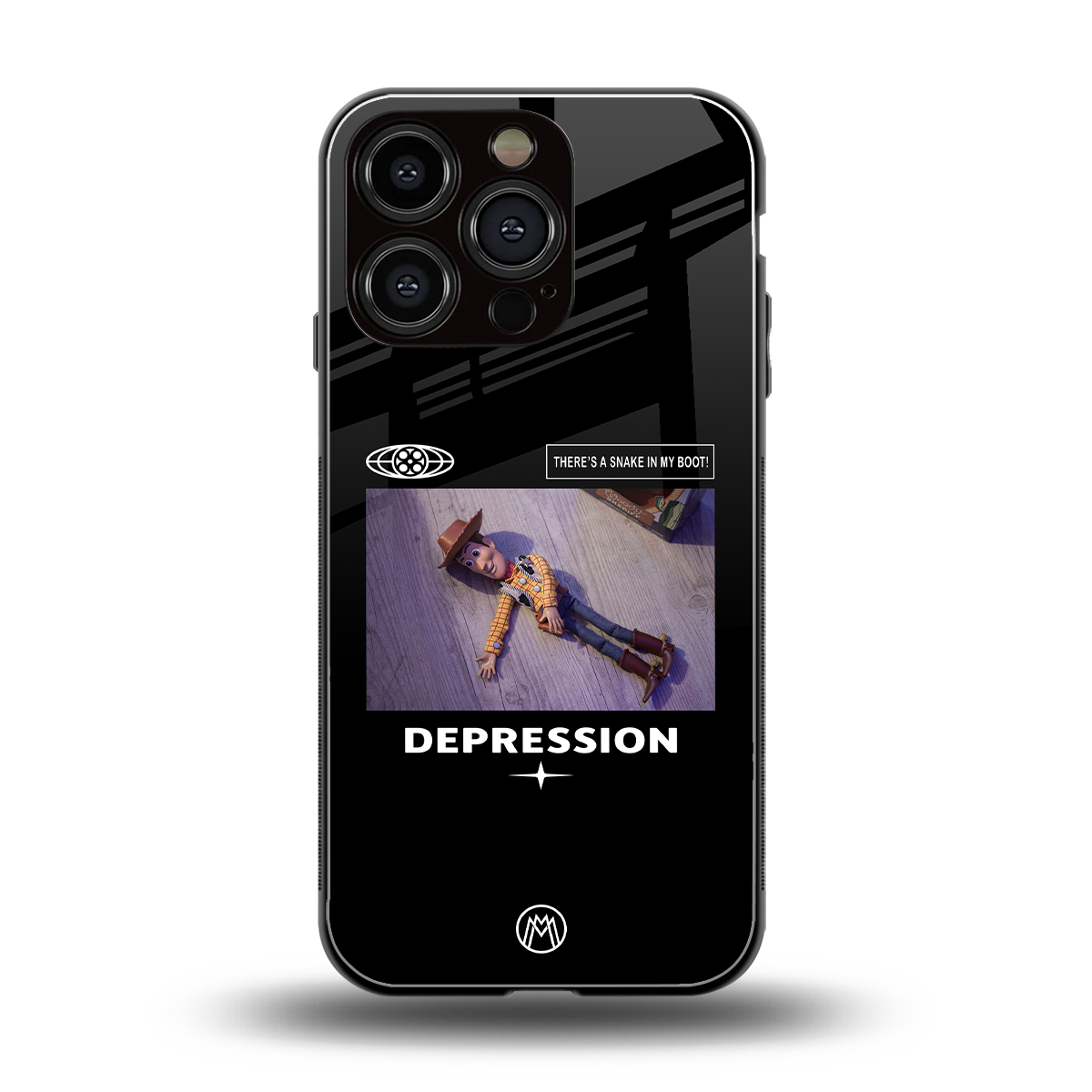 depression back phone cover | glass case for iphone 16 pro