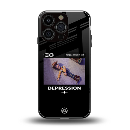 depression back phone cover | glass case for iphone 16 pro