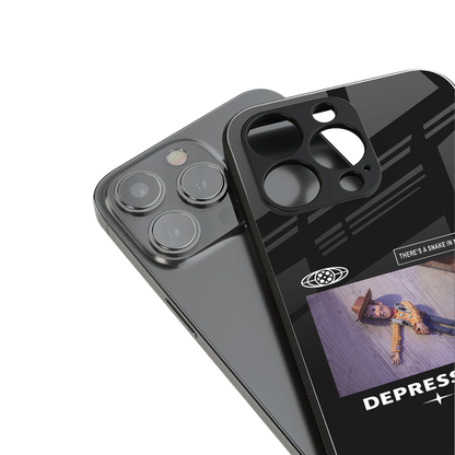 depression back phone cover | glass case for iphone 14 pro max