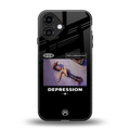 depression back phone cover | glass case for iphone 16