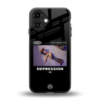 depression back phone cover | glass case for iphone 16