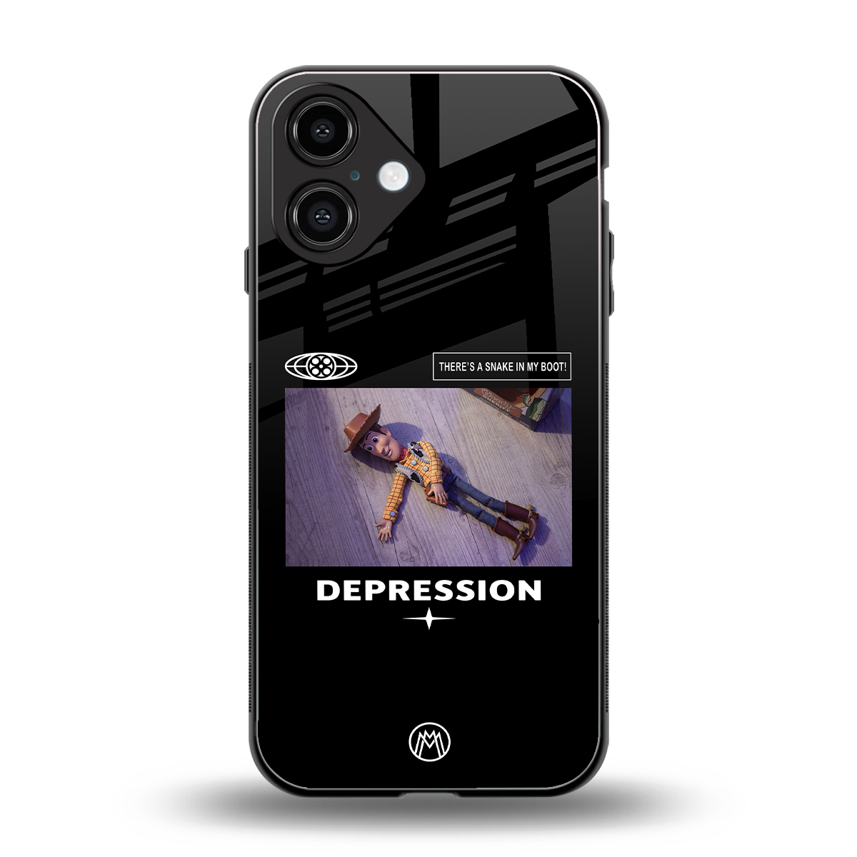 depression back phone cover | glass case for iphone 16