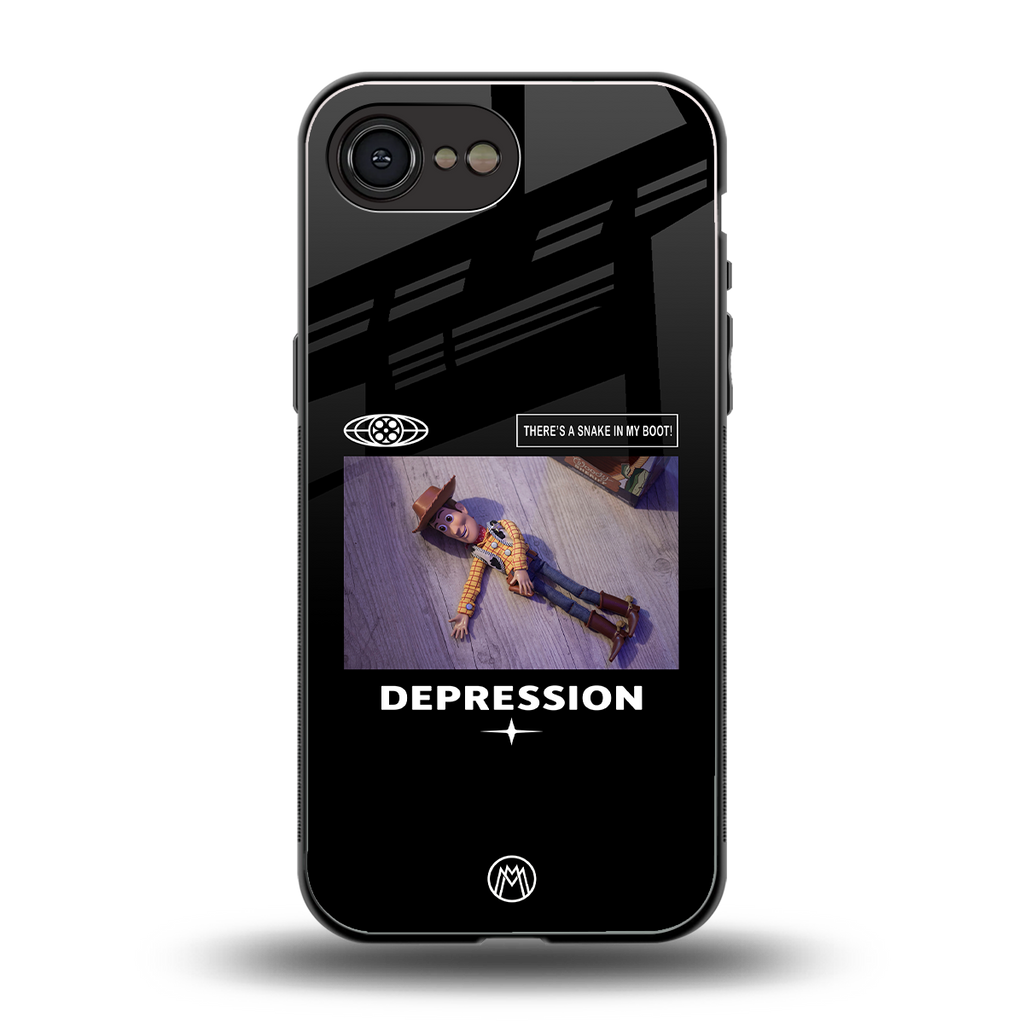 depression back phone cover | glass case for iphone 16e
