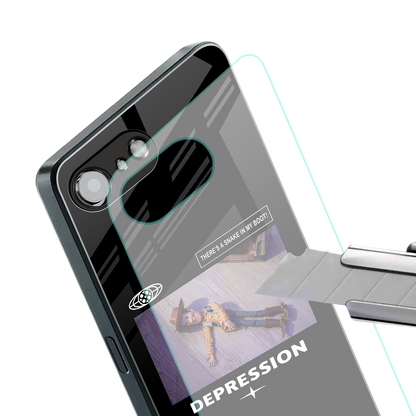 depression back phone cover | glass case for iphone 16e