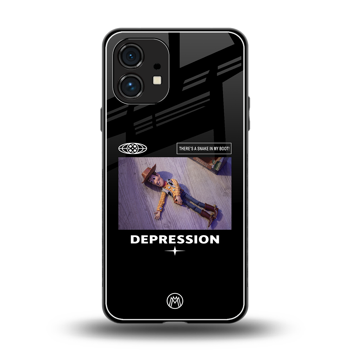 depression back phone cover | glass case for nothing phone 1