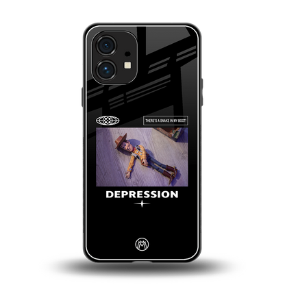 depression back phone cover | glass case for nothing phone 1