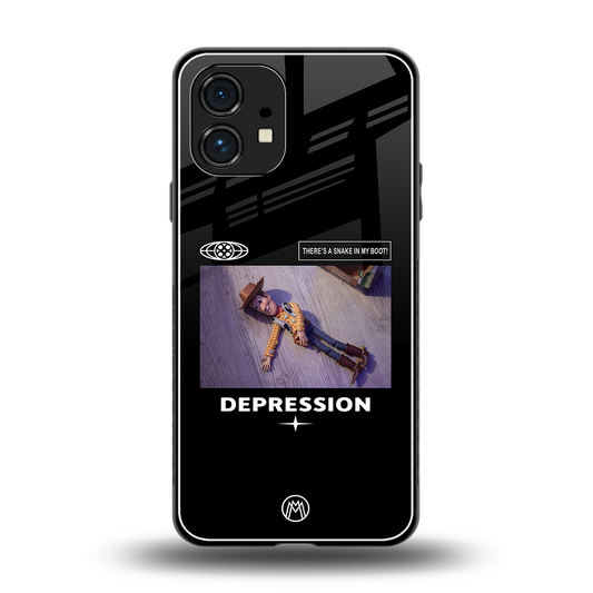 depression back phone cover | glass case for nothing phone 1