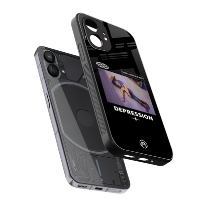 depression back phone cover | glass case for nothing phone 1