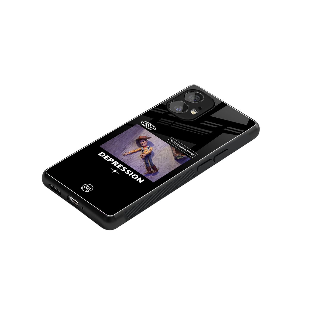 depression back phone cover | glass case for nothing phone 1