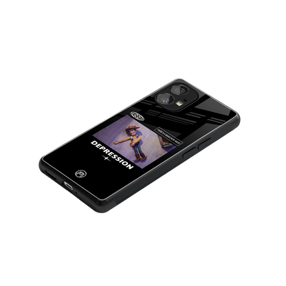 depression back phone cover | glass case for nothing phone 1