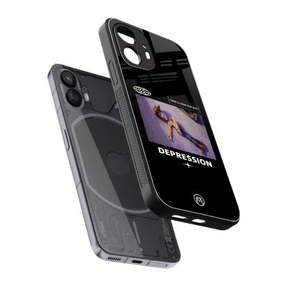 depression back phone cover | glass case for nothing phone 2