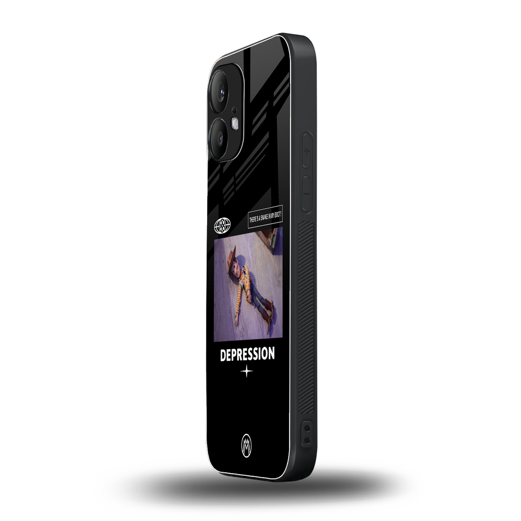 depression back phone cover | glass case for nothing phone 2