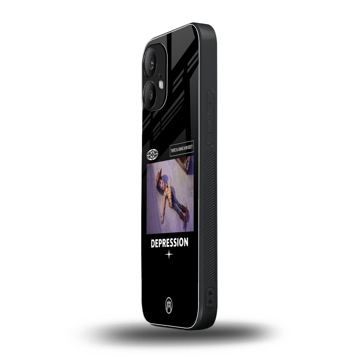 depression back phone cover | glass case for nothing phone 2