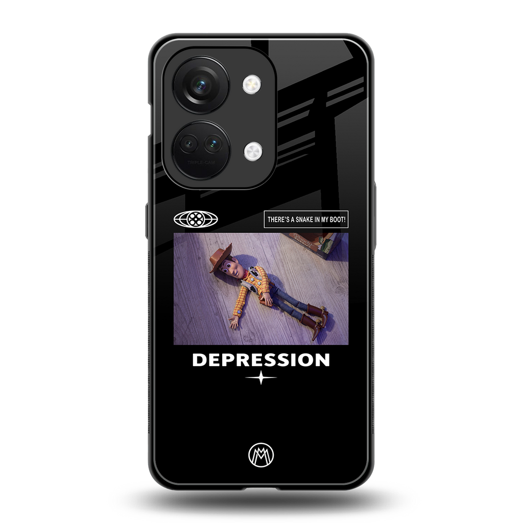 depression back phone cover | glass case for oneplus nord 3