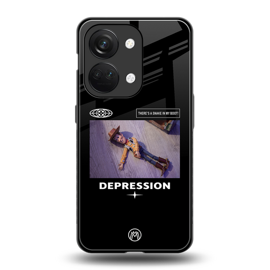 depression back phone cover | glass case for oneplus nord 3