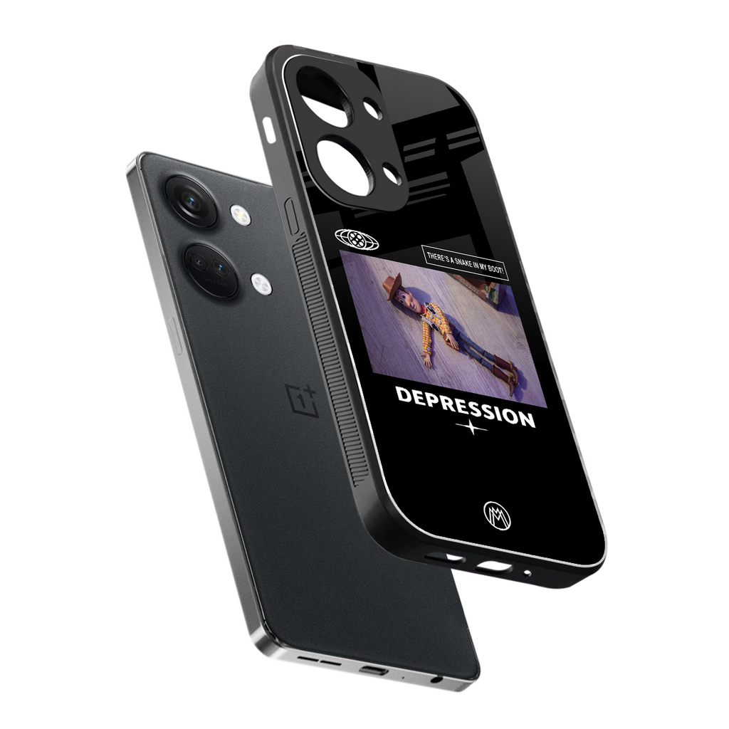 depression back phone cover | glass case for oneplus nord 3