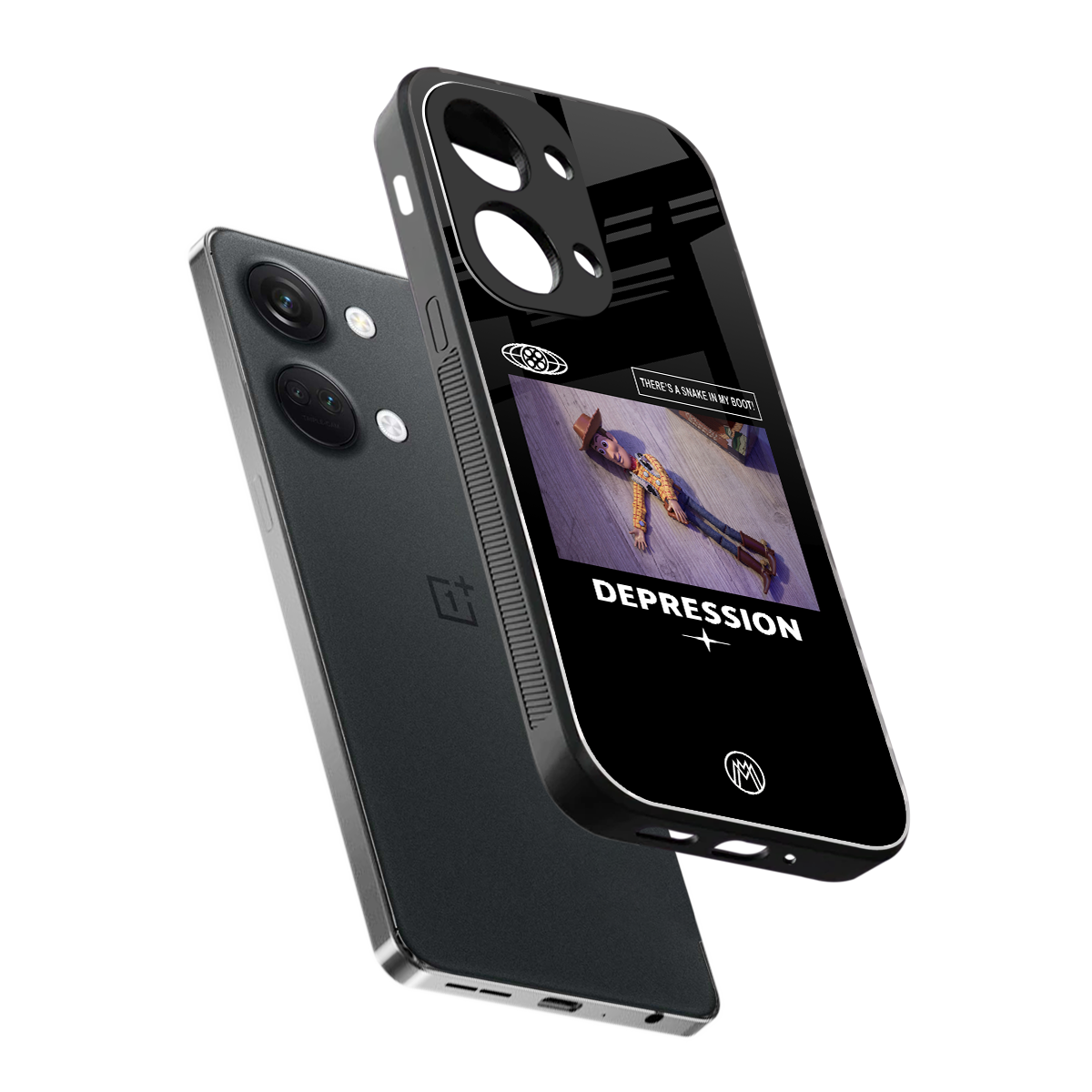 depression back phone cover | glass case for oneplus nord 3