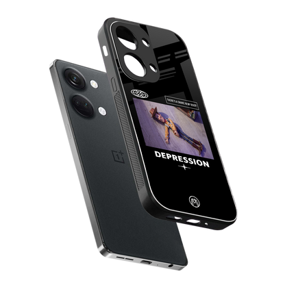 depression back phone cover | glass case for oneplus nord 3