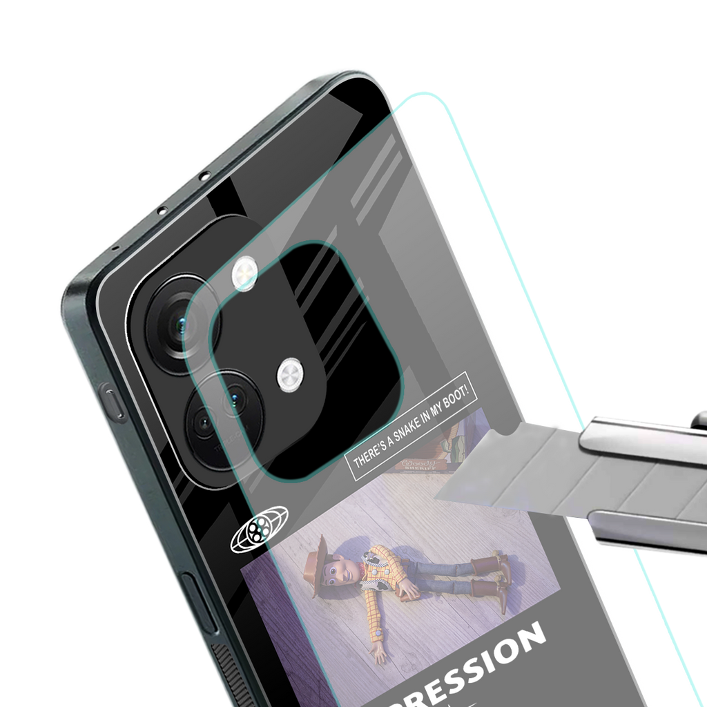depression back phone cover | glass case for oneplus nord 3