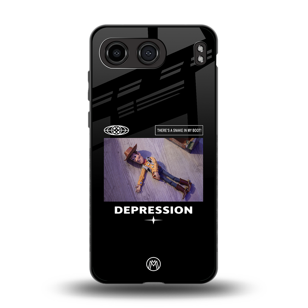 depression back phone cover | glass case for oneplus nord 4