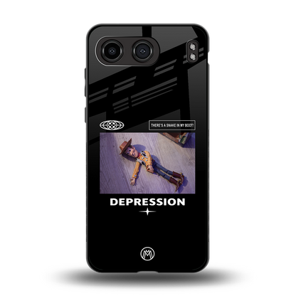 depression back phone cover | glass case for oneplus nord 4