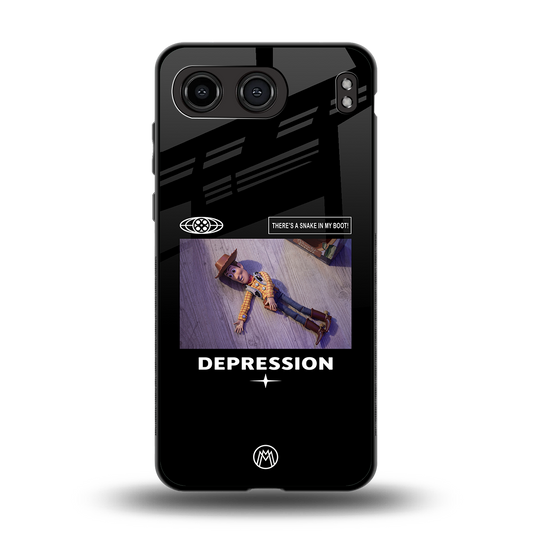 depression back phone cover | glass case for oneplus nord 4