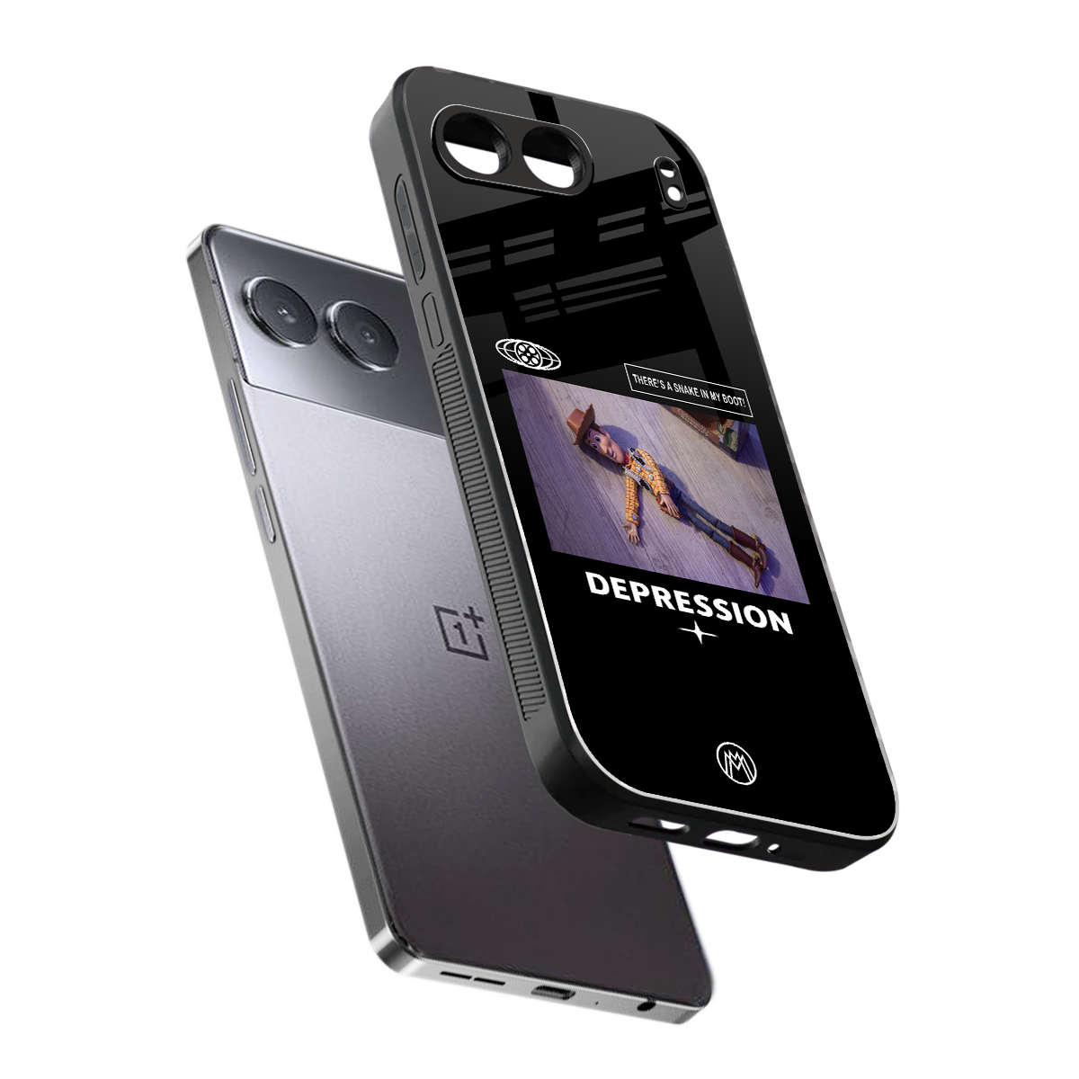 depression back phone cover | glass case for oneplus nord 4