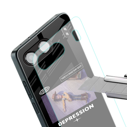 depression back phone cover | glass case for oneplus nord 4