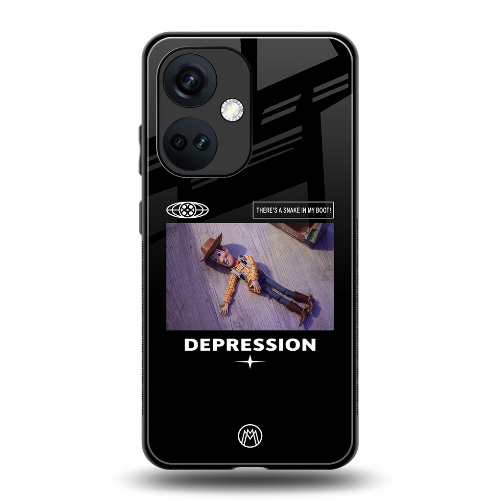 depression back phone cover | glass case for oneplus nord ce 3