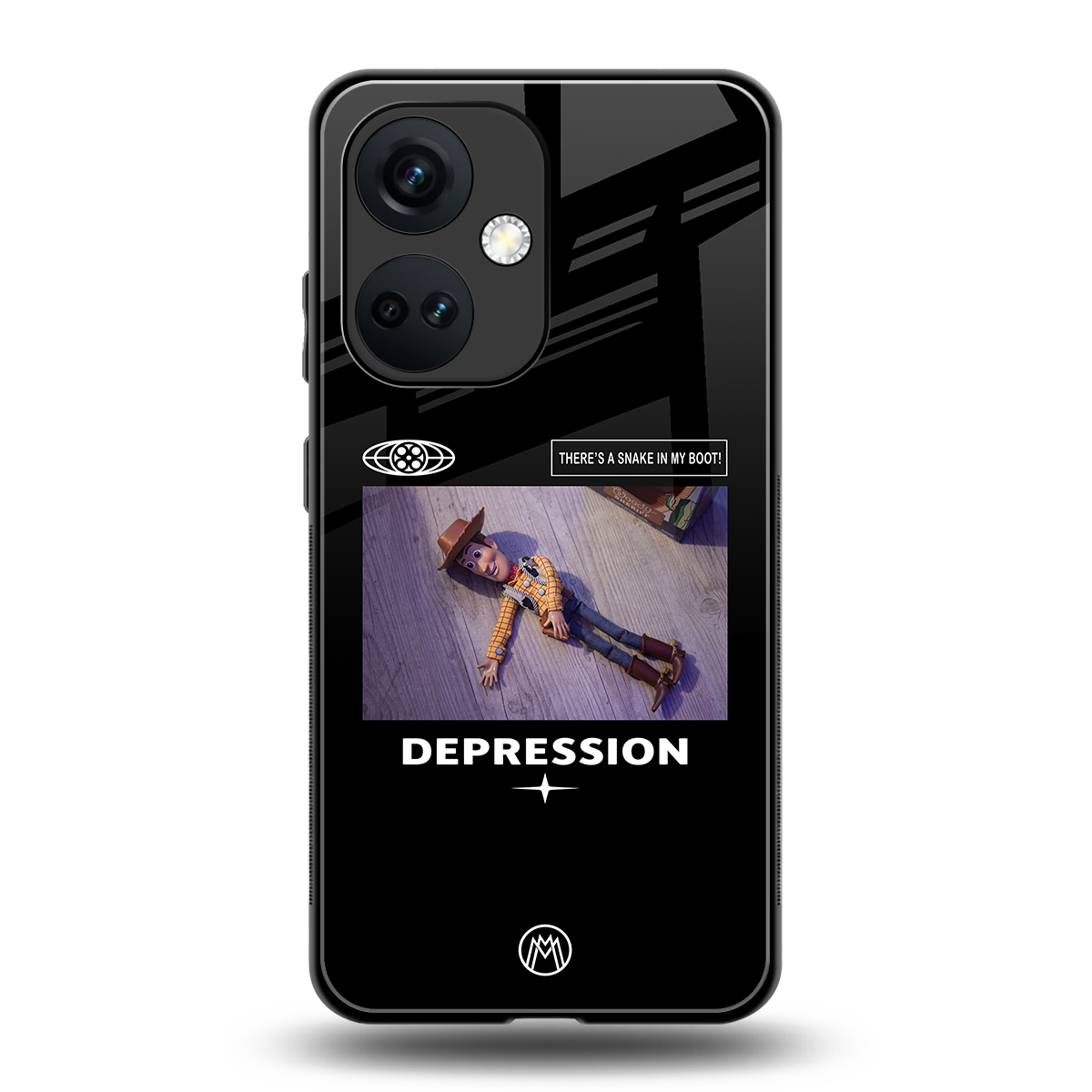 depression back phone cover | glass case for oneplus nord ce 3
