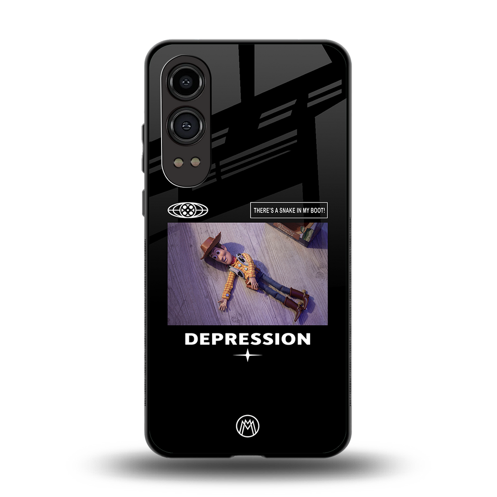 depression back phone cover | glass case for oneplus nord ce 4 lite