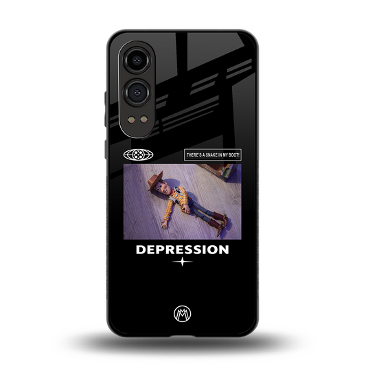 depression back phone cover | glass case for oneplus nord ce 4 lite
