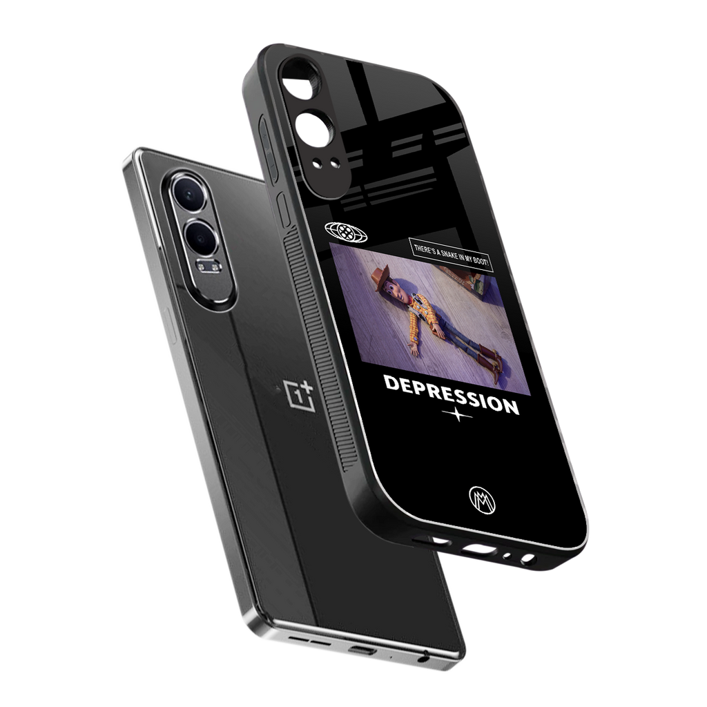 depression back phone cover | glass case for oneplus nord ce 4 lite
