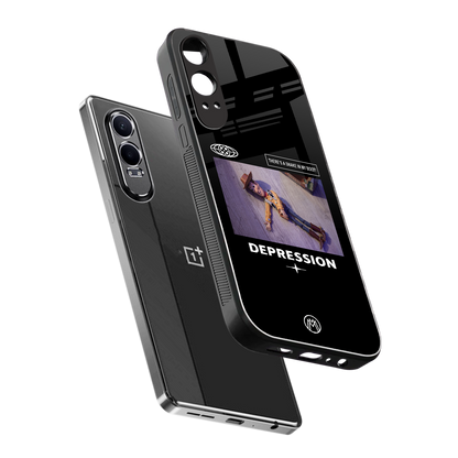 depression back phone cover | glass case for oneplus nord ce 4 lite