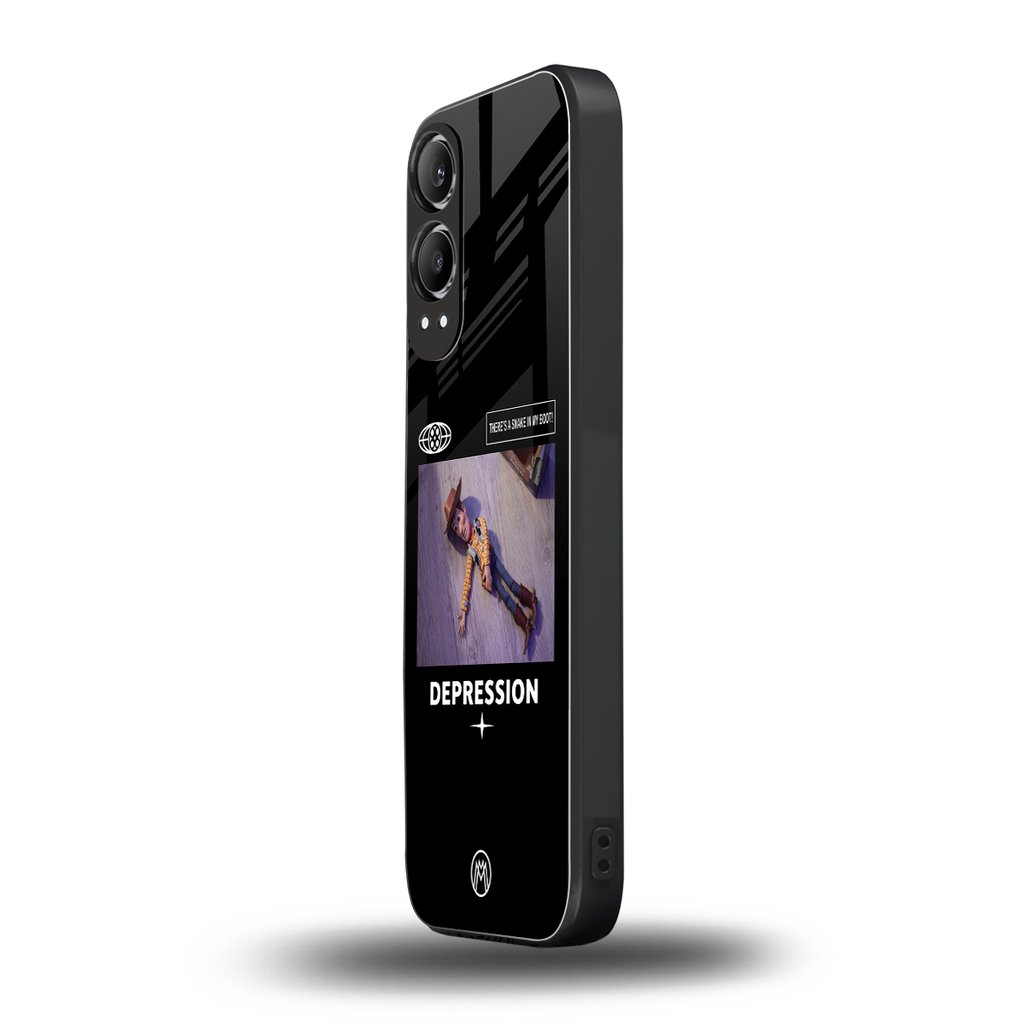 depression back phone cover | glass case for oneplus nord ce 4 lite