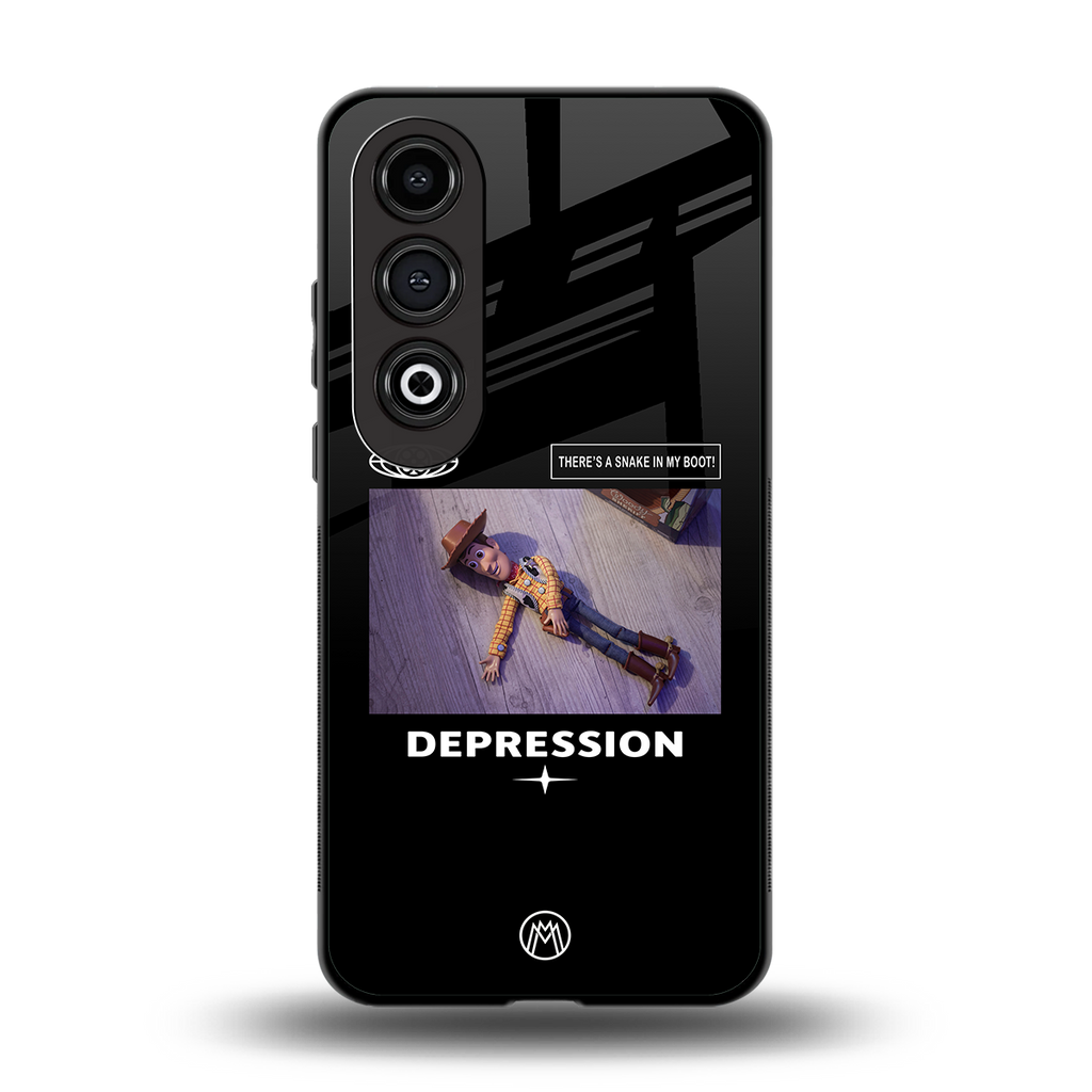 depression back phone cover | glass case for oneplus nord ce 4