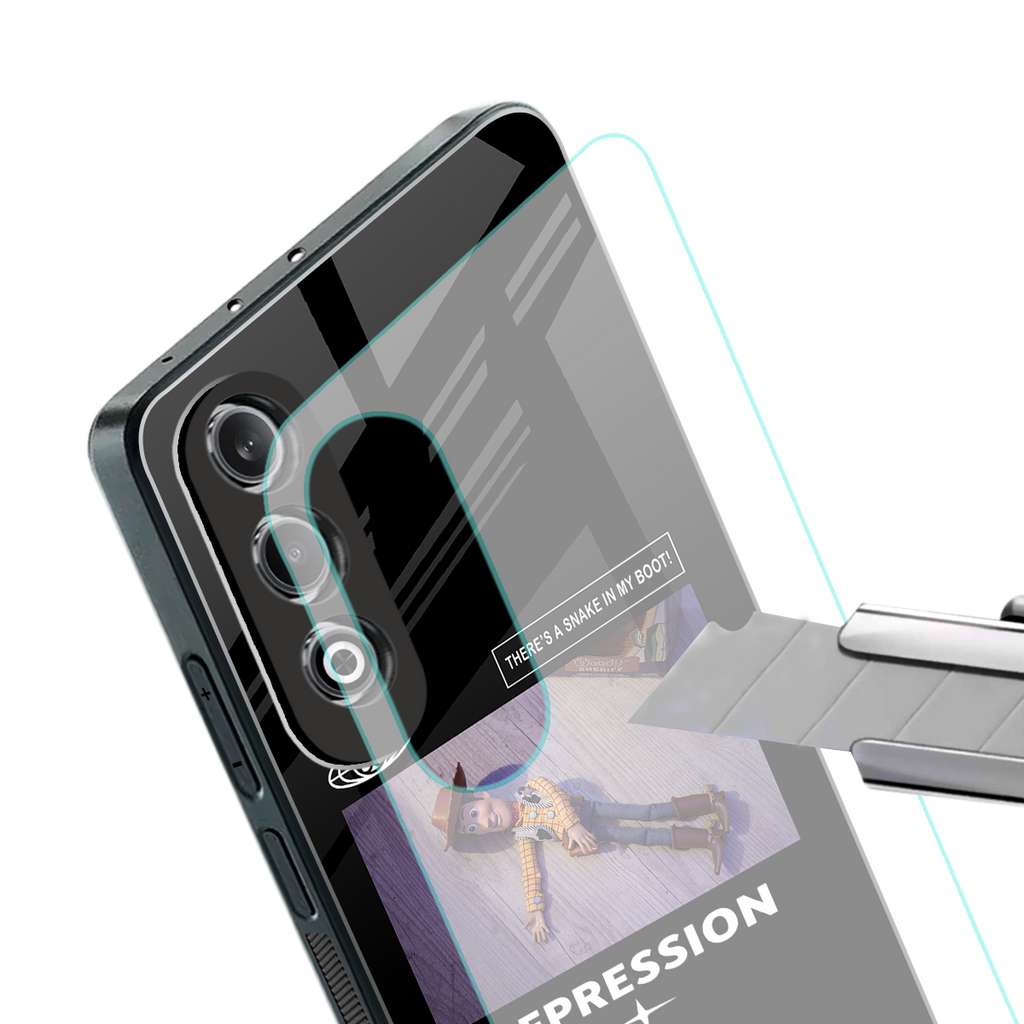 depression back phone cover | glass case for oneplus nord ce 4