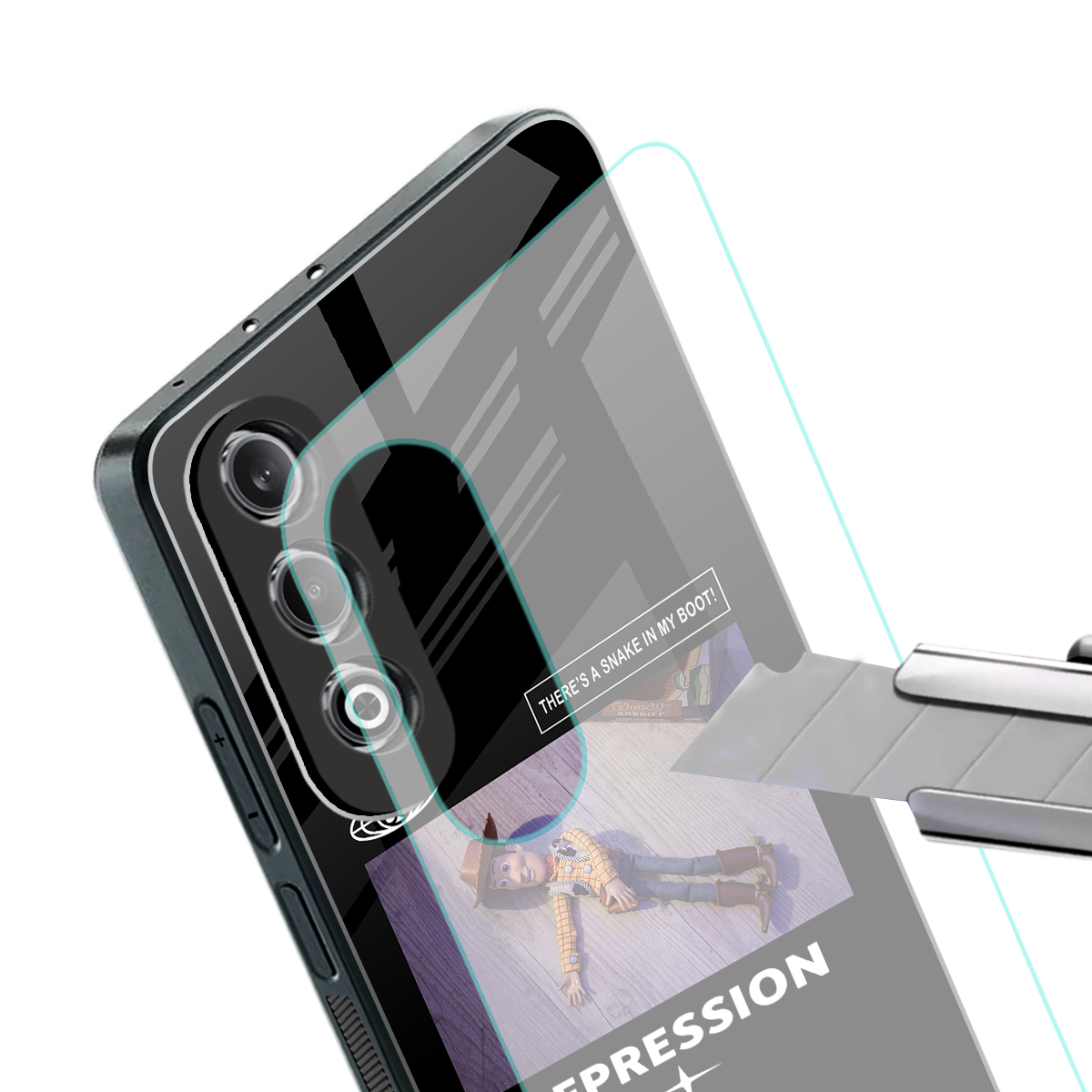 depression back phone cover | glass case for oneplus nord ce 4