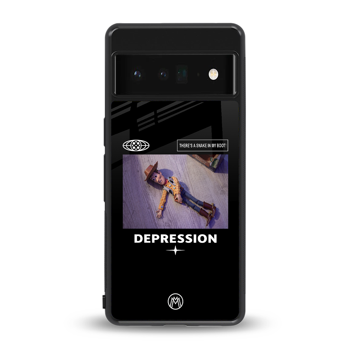 depression back phone cover | glass case for google pixel 6 pro