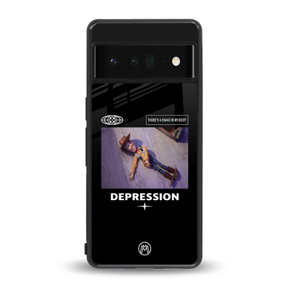 depression back phone cover | glass case for google pixel 6 pro
