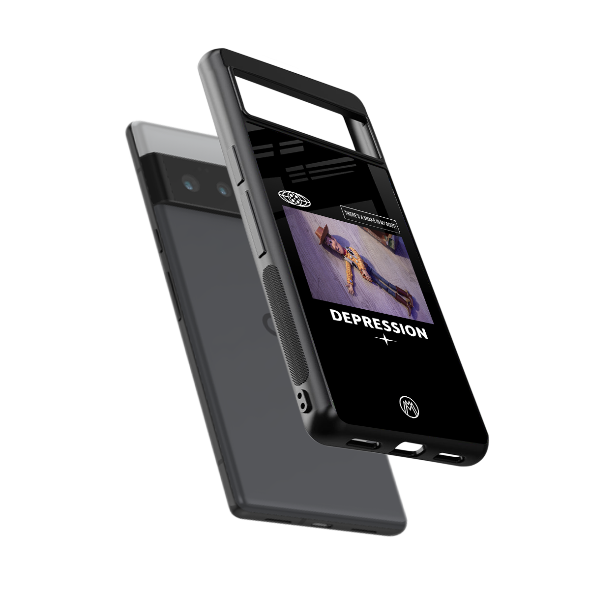 depression back phone cover | glass case for google pixel 6 pro