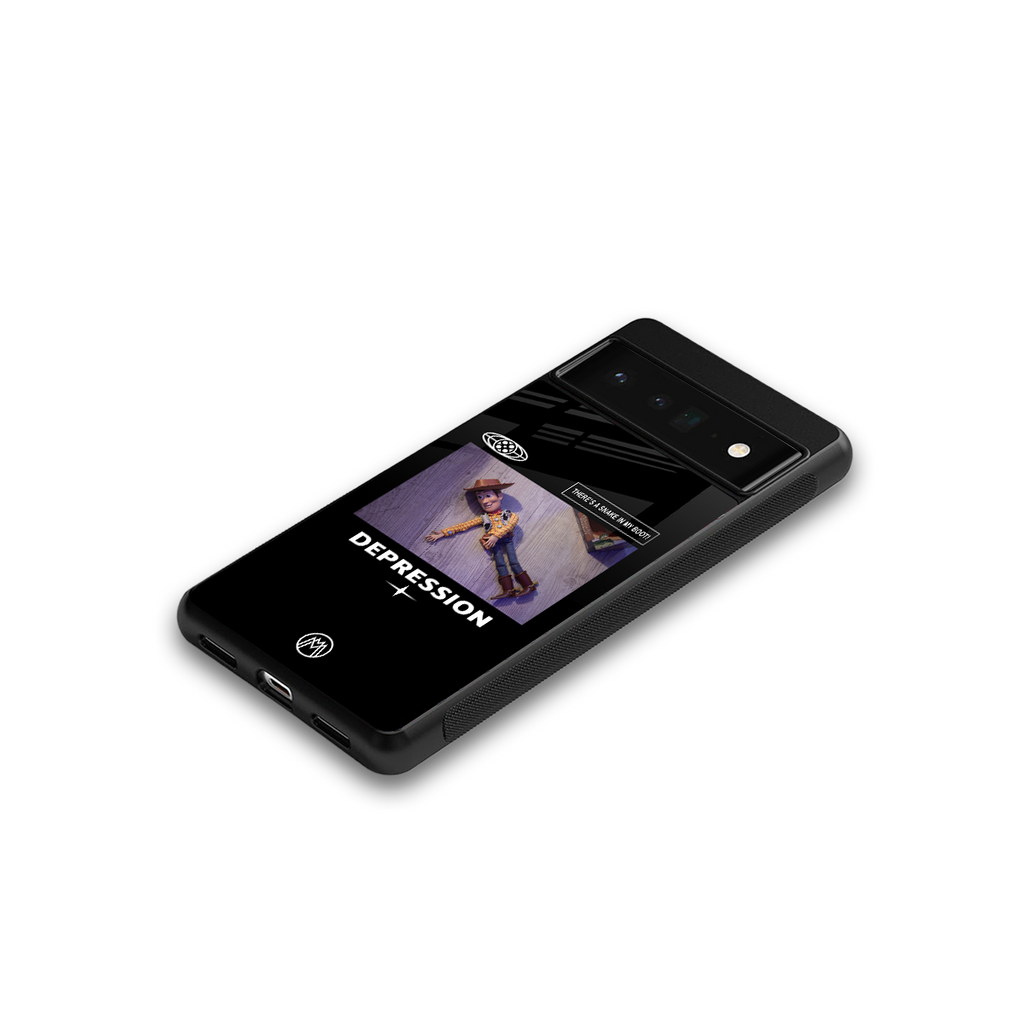 depression back phone cover | glass case for google pixel 6 pro
