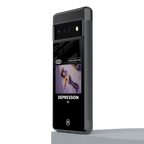 depression back phone cover | glass case for google pixel 6 pro