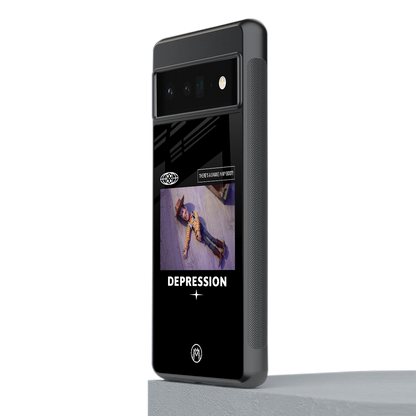depression back phone cover | glass case for google pixel 6 pro