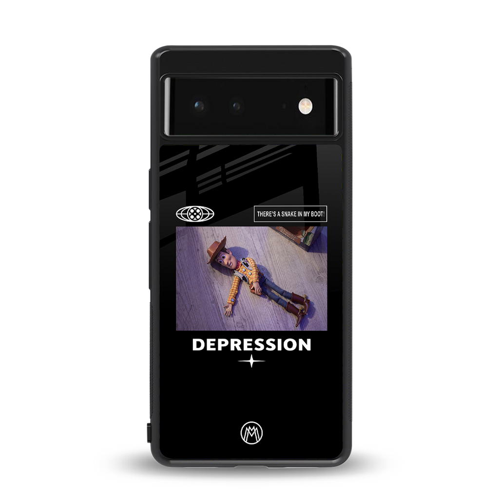 depression back phone cover | glass case for Google Pixel 6A