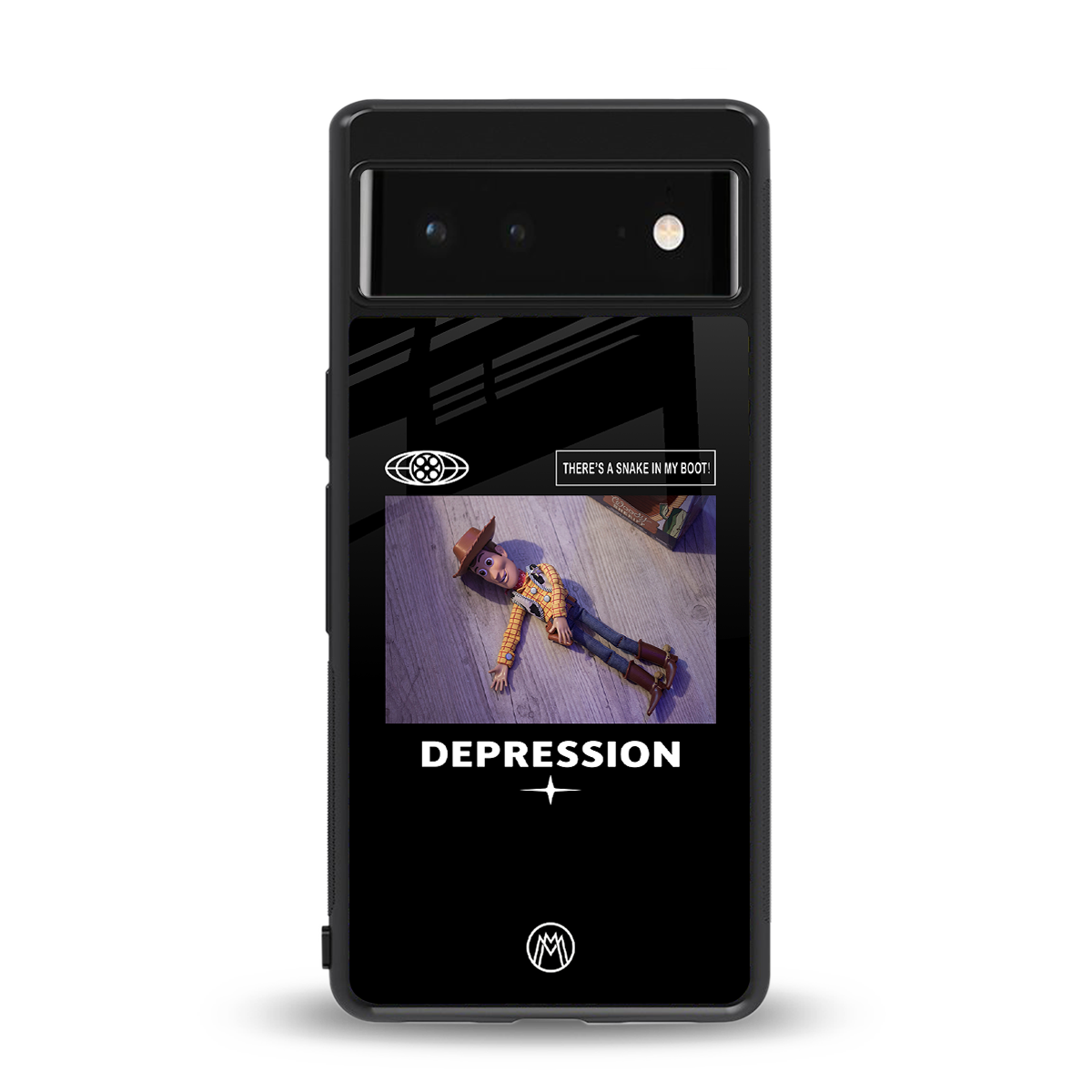 depression back phone cover | glass case for Google Pixel 6A