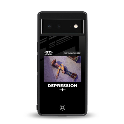 depression back phone cover | glass case for Google Pixel 6A