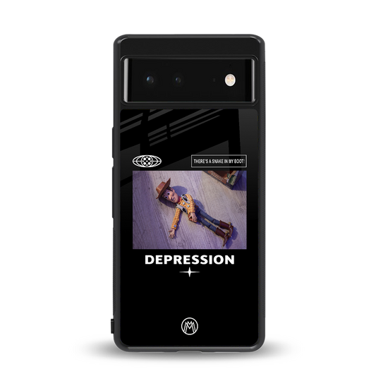 depression back phone cover | glass case for Google Pixel 6A